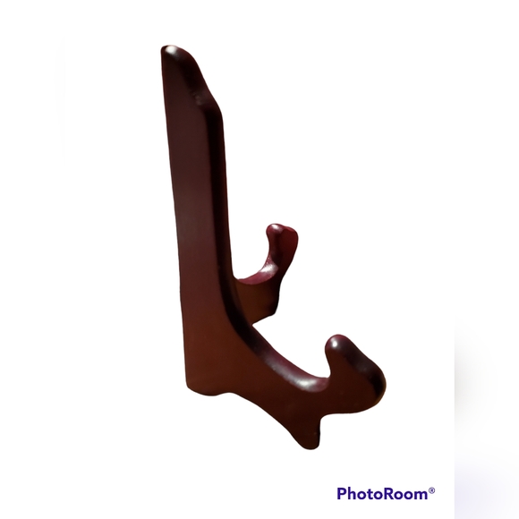 Wooden Walnut Enesco Vintage Plate Holder - Picture 4 of 8